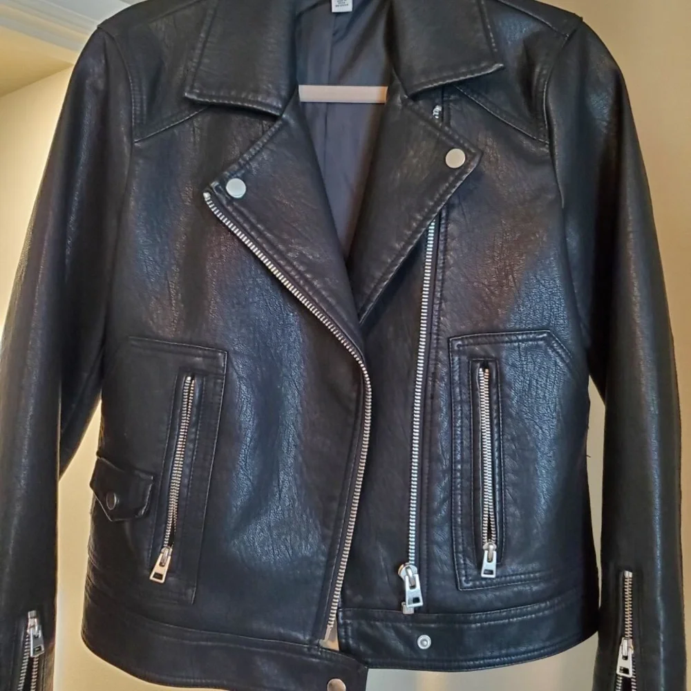 Topshop faux leather moto jacket - Picture 1 of 6